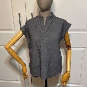 Figs Rafaella Oversize Sleeveless Scrub Top in Graphite XXS